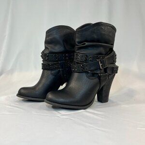 Not Rated Rhinestone Cowboy Ankle Boots | Women’s 8